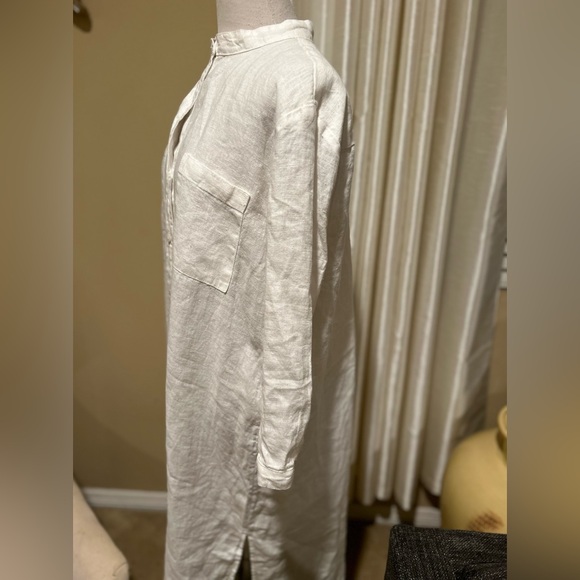 Enza Costa White Linen Shirtdress Dress - Picture 4 of 11